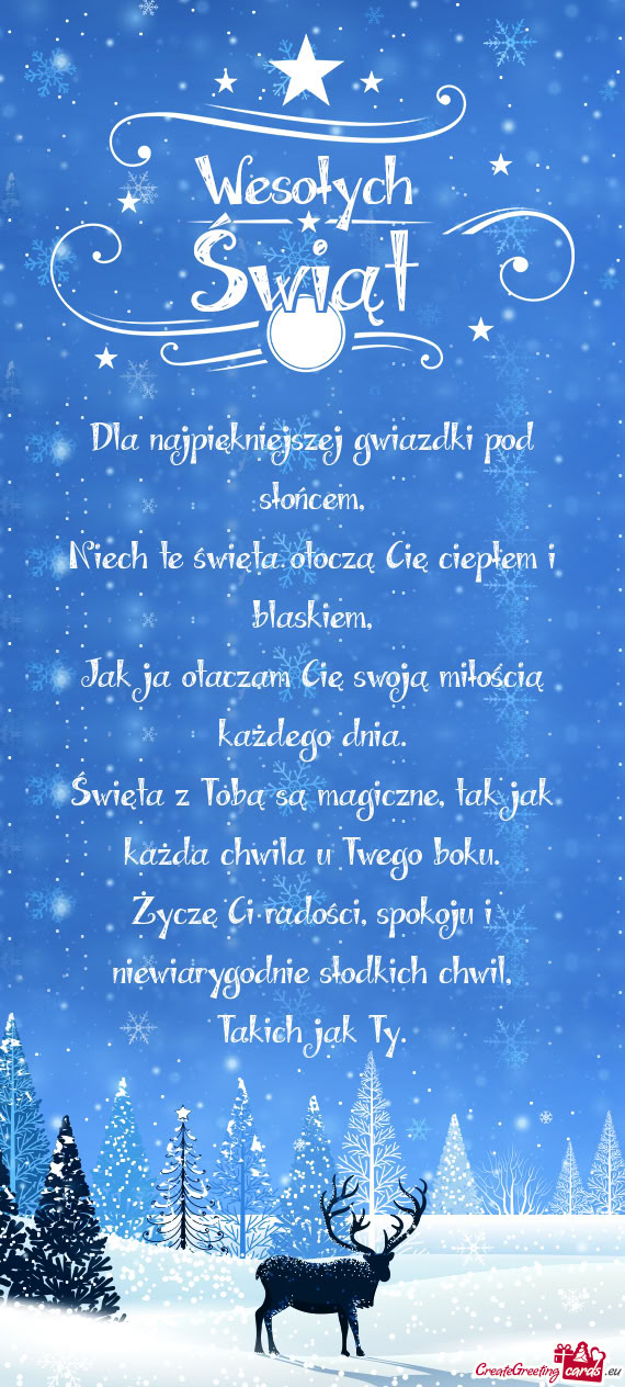 Dla najpiękniejszej gwiazdki pod słońcem