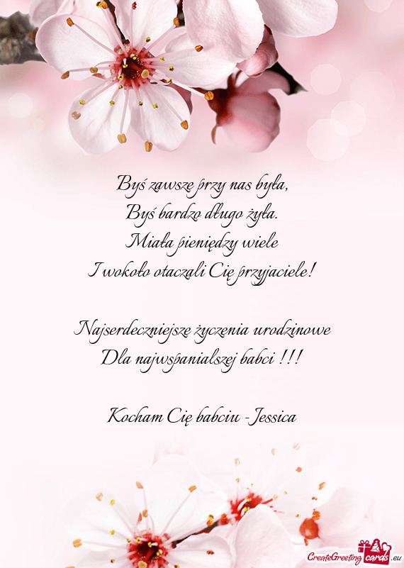 Dla najwspanialszej babci