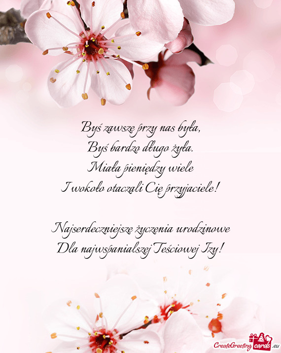 Dla najwspanialszej Teściowej Izy