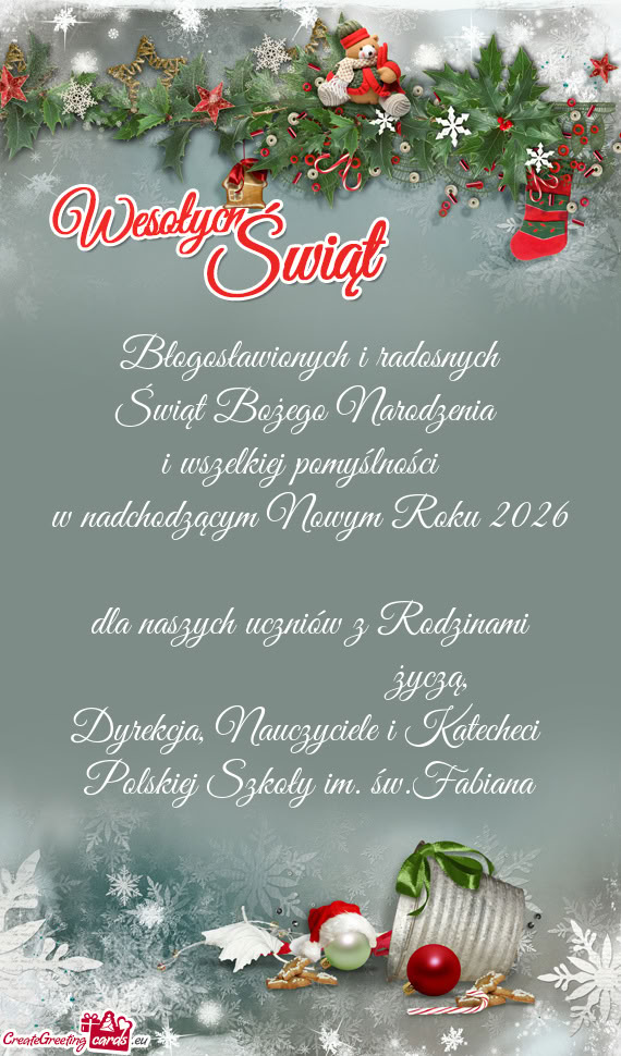 Dla naszych uczniów z Rodzinami