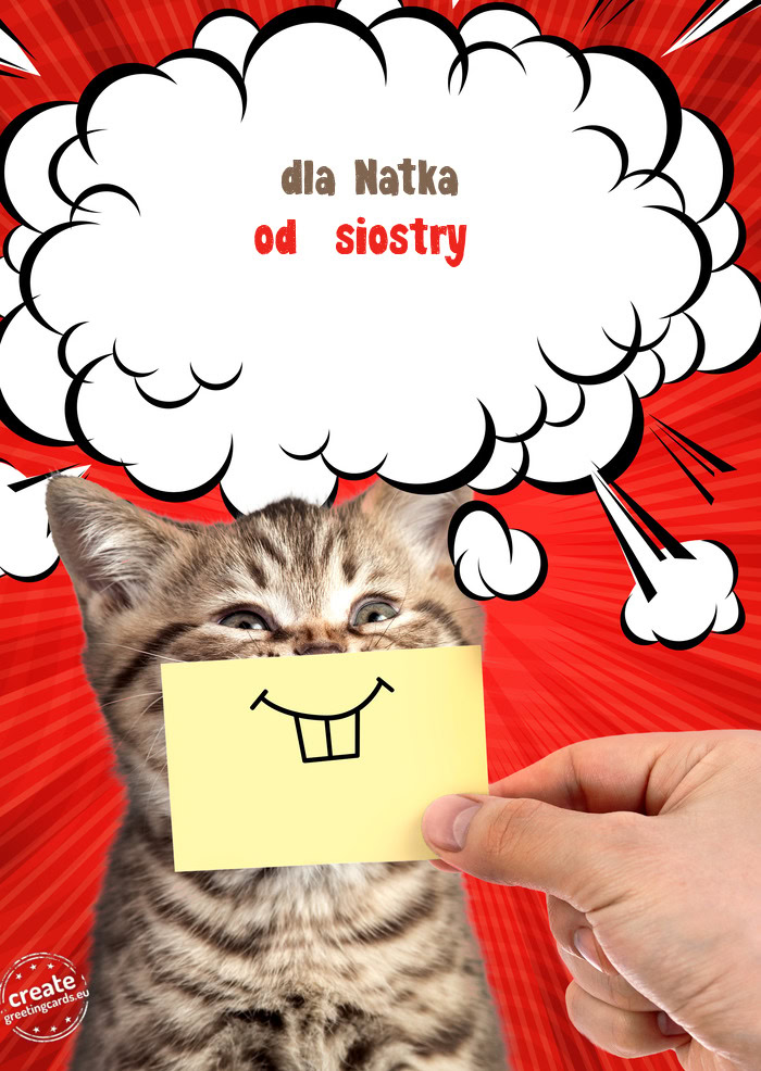 Dla Natka od siostry