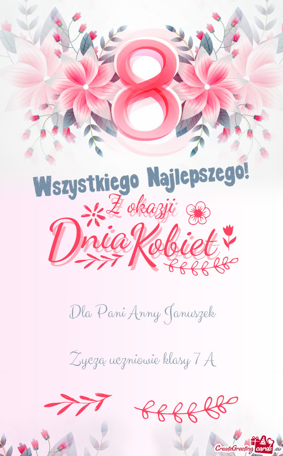 Dla Pani Anny Januszek