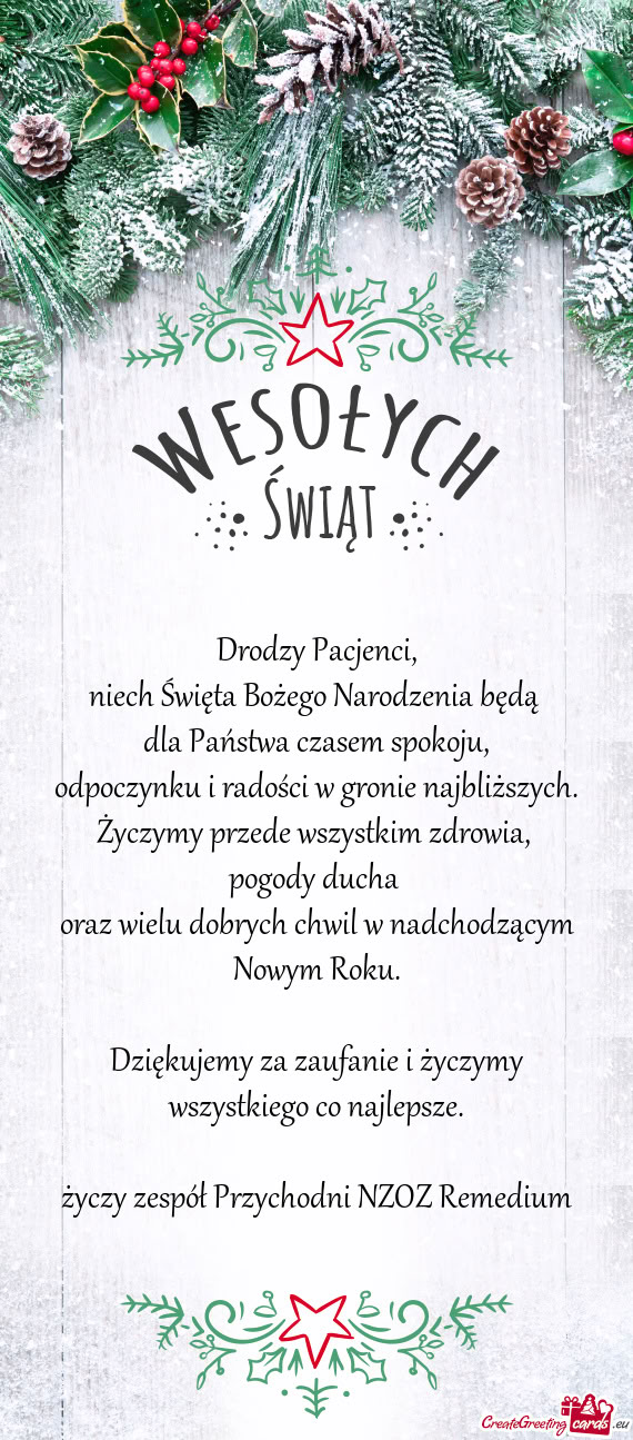 Dla Państwa czasem spokoju