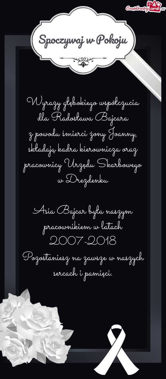 Dla Radosława Bajcara