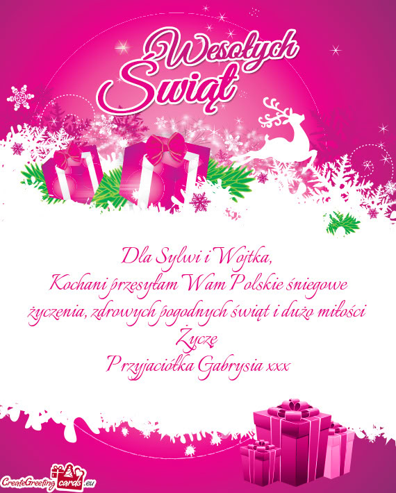 Dla Sylwi i Wojtka