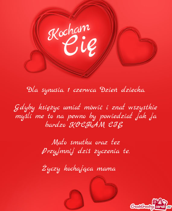 Dla synusia. 1 czerwca Dzień dziecka