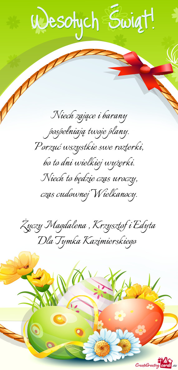 Dla Tymka Kazimierskiego🐣🐰