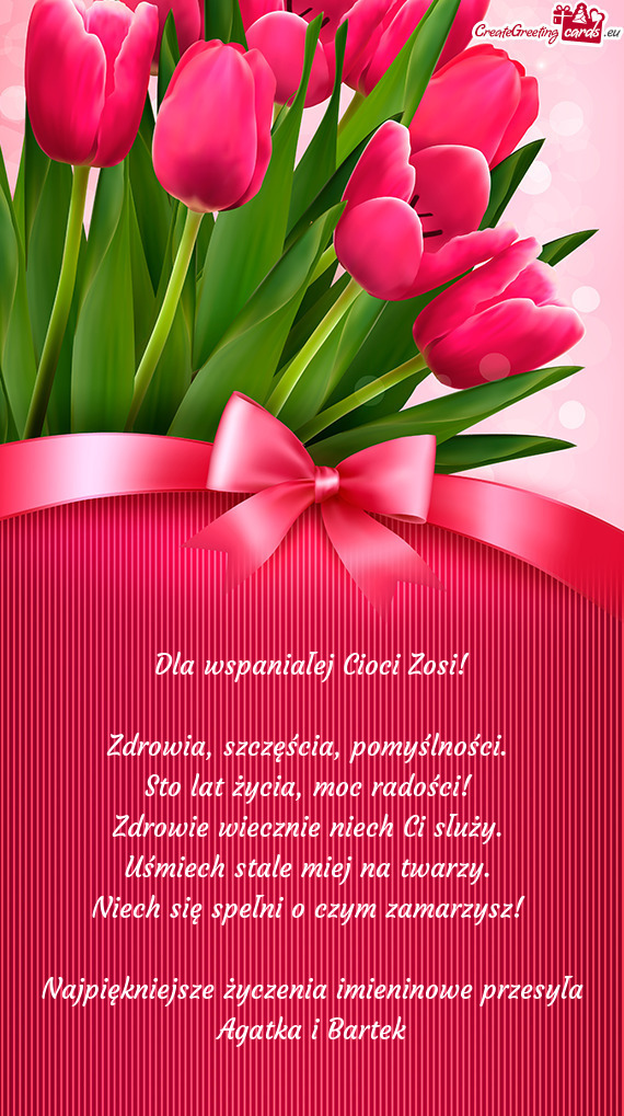 Dla wspaniałej Cioci Zosi