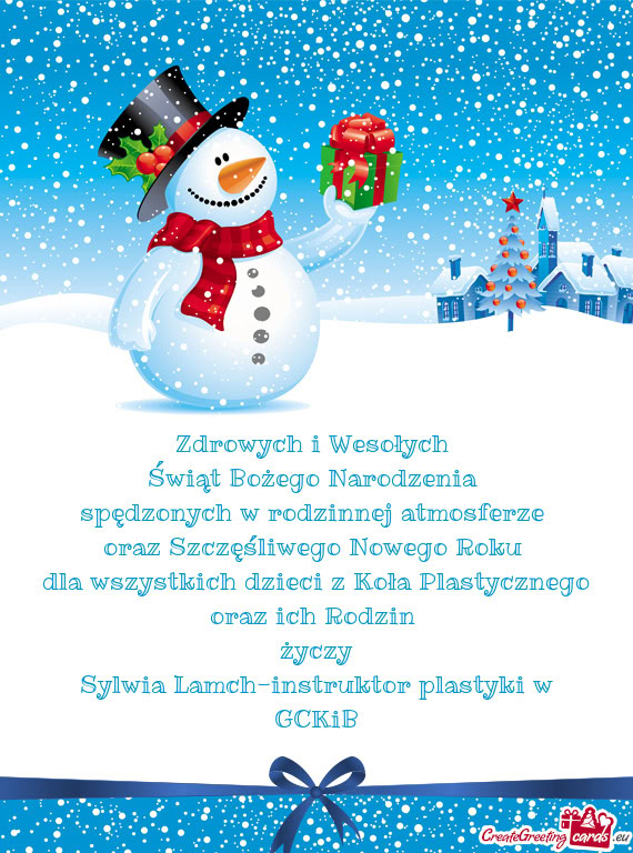 Dla wszystkich dzieci z Koła Plastycznego oraz ich Rodzin