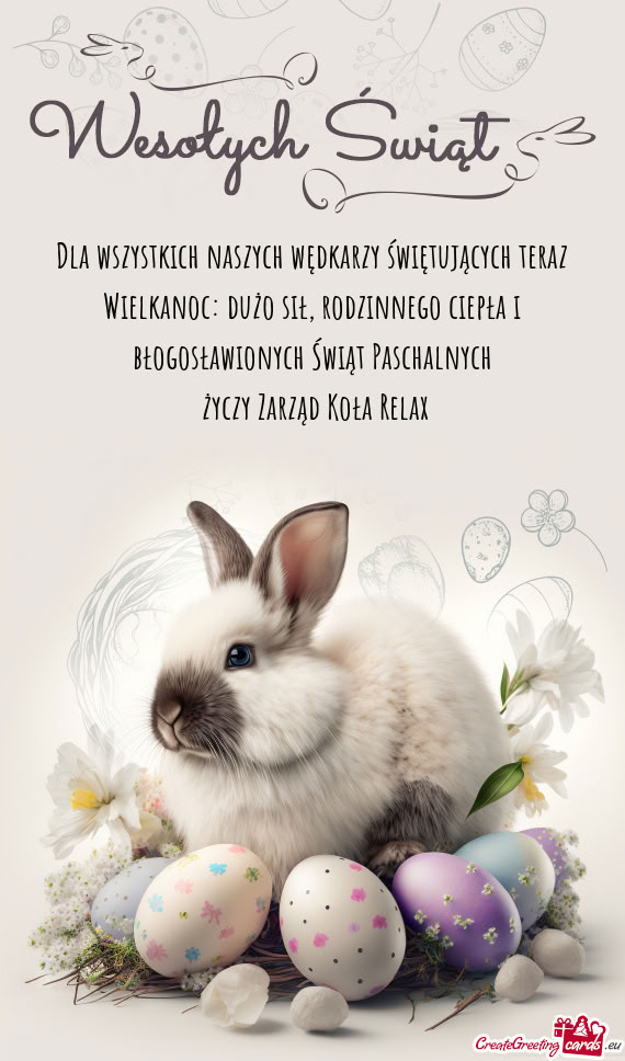 Dla wszystkich naszych wędkarzy świętujących teraz Wielkanoc: dużo sił, rodzinnego ciepła i b