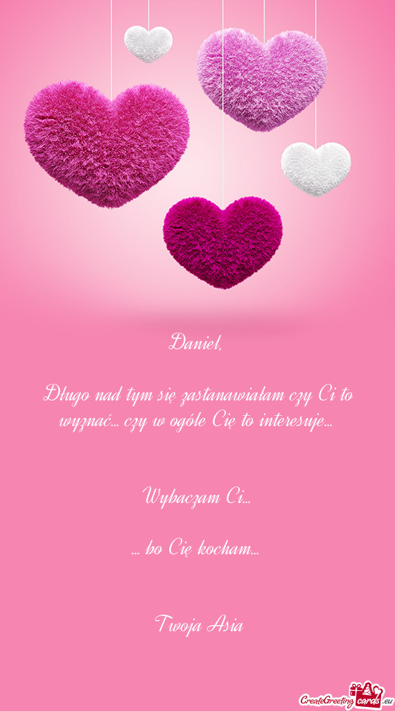 Długo nad tym się zastanawiałam czy Ci to wyznać... czy w ogóle Cię to interesuje