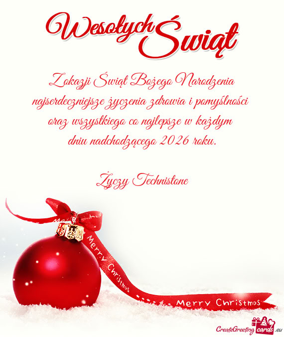 Dniu nadchodzącego 2026 roku