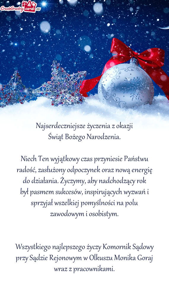 Do działania. Życzymy, aby nadchodzący rok