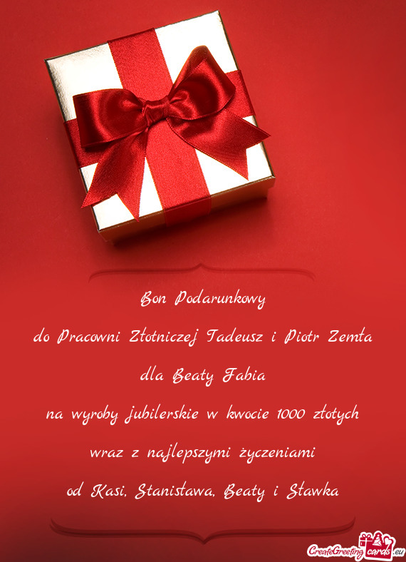 Do Pracowni Złotniczej Tadeusz i Piotr Zemła