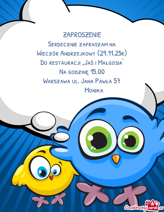 Do restauracji „Jaś i Małgosia”