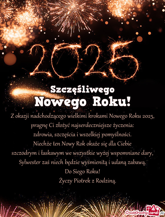 Do Siego Roku!   Piotrek z Rodziną