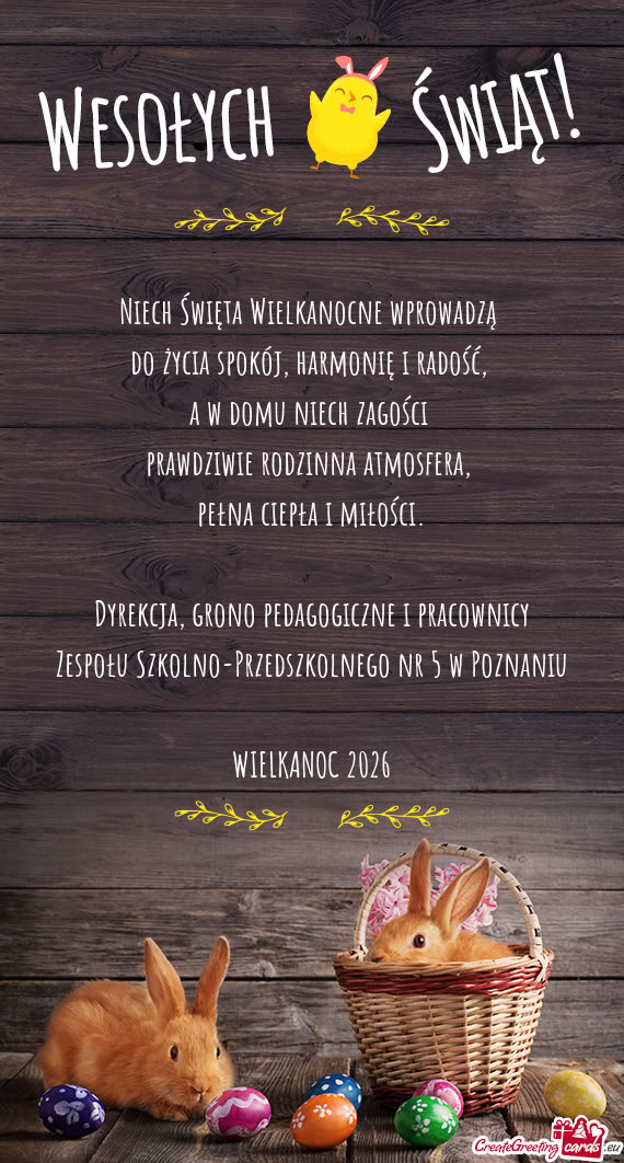 Do życia spokój, harmonię i radość