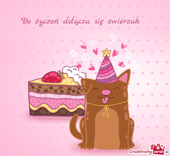 Do życzeń dołącza się zwierzak 💐