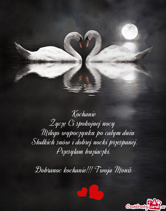 Dobranoc kochanie!!! Twoja Moniś