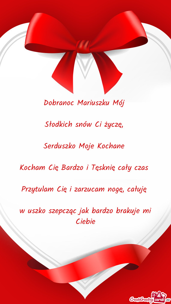 Dobranoc Mariuszku Mój