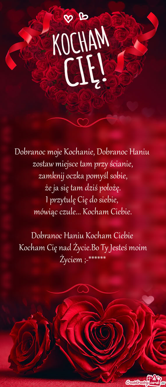 Dobranoc moje Kochanie, Dobranoc Haniu