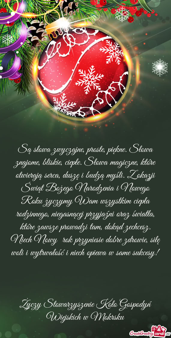 Dokąd zechcesz. Niech Nowy rok przyniesie dobre zdrowie, siłę woli i wytrwałość i niech opiew