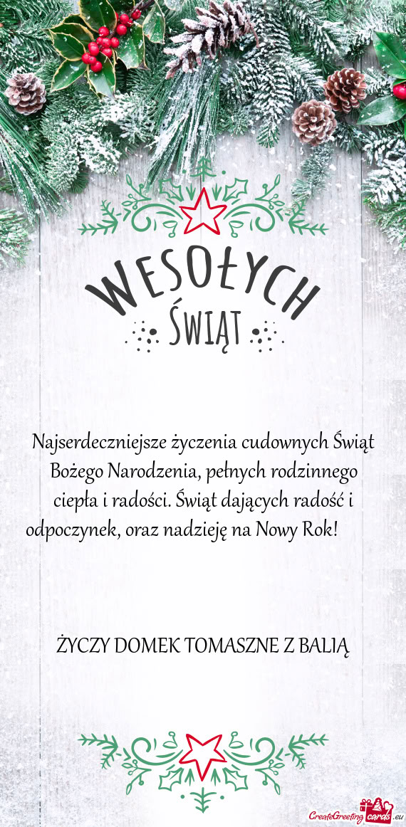 DOMEK TOMASZNE Z BALIĄ