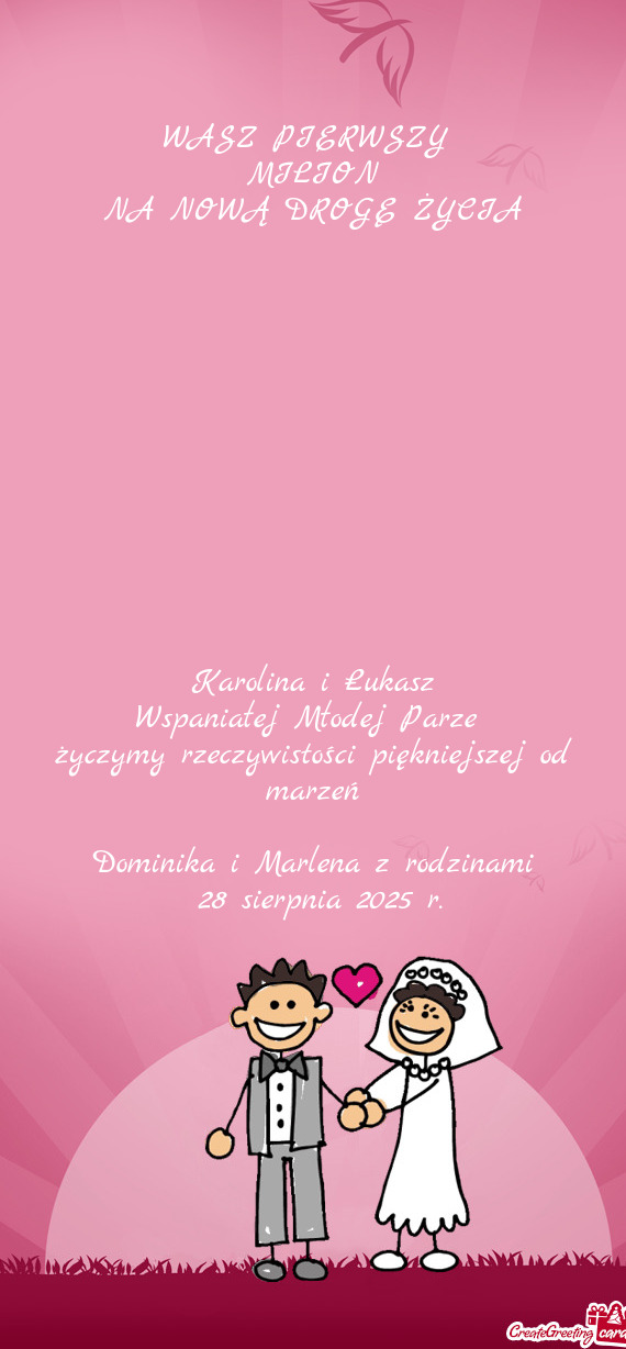 Dominika i Marlena z rodzinami