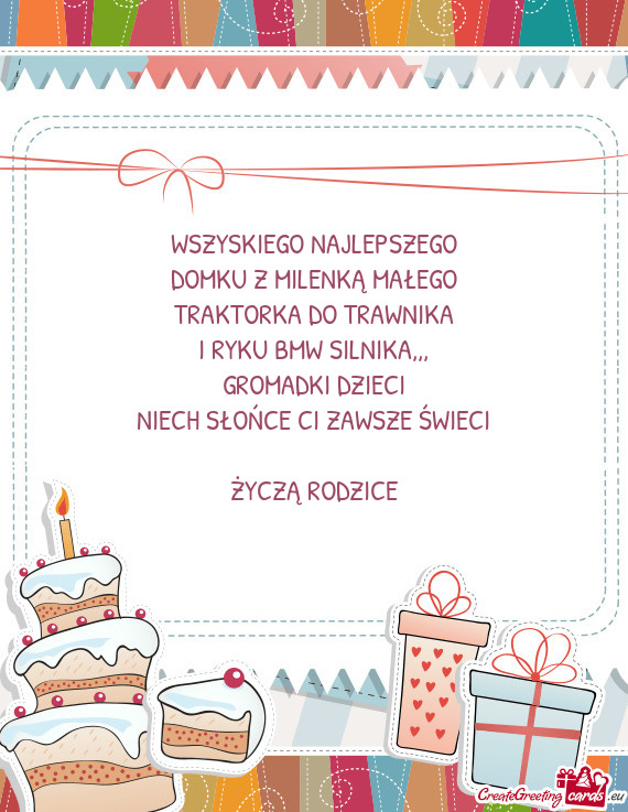 DOMKU Z MILENKĄ MAŁEGO