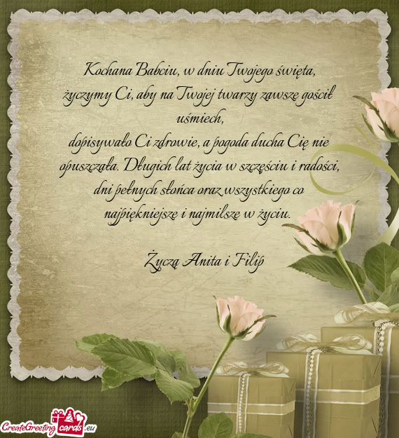 Dopisywało Ci zdrowie, a pogoda ducha Cię nie opuszczała. Długich lat życia w szczęściu i rad