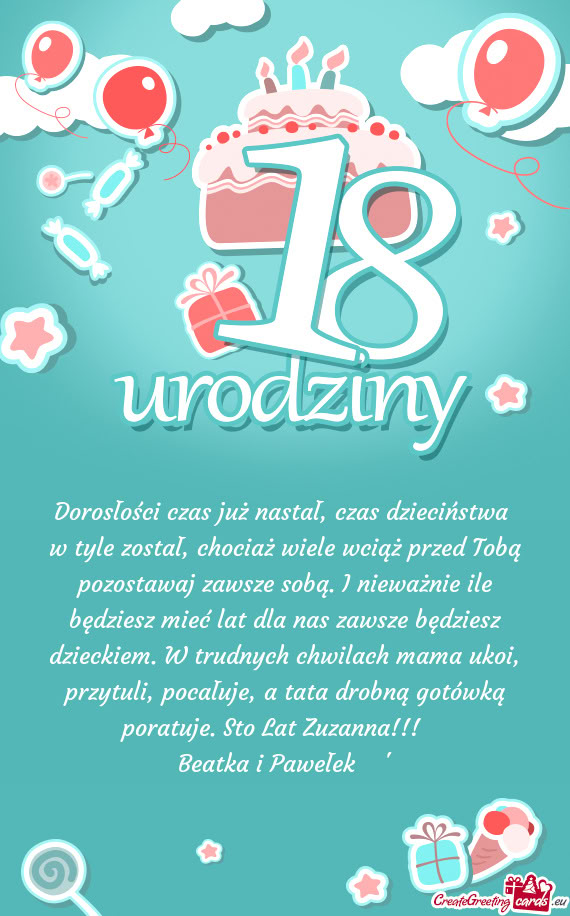 Dorosłości czas już nastał, czas dzieciństwa