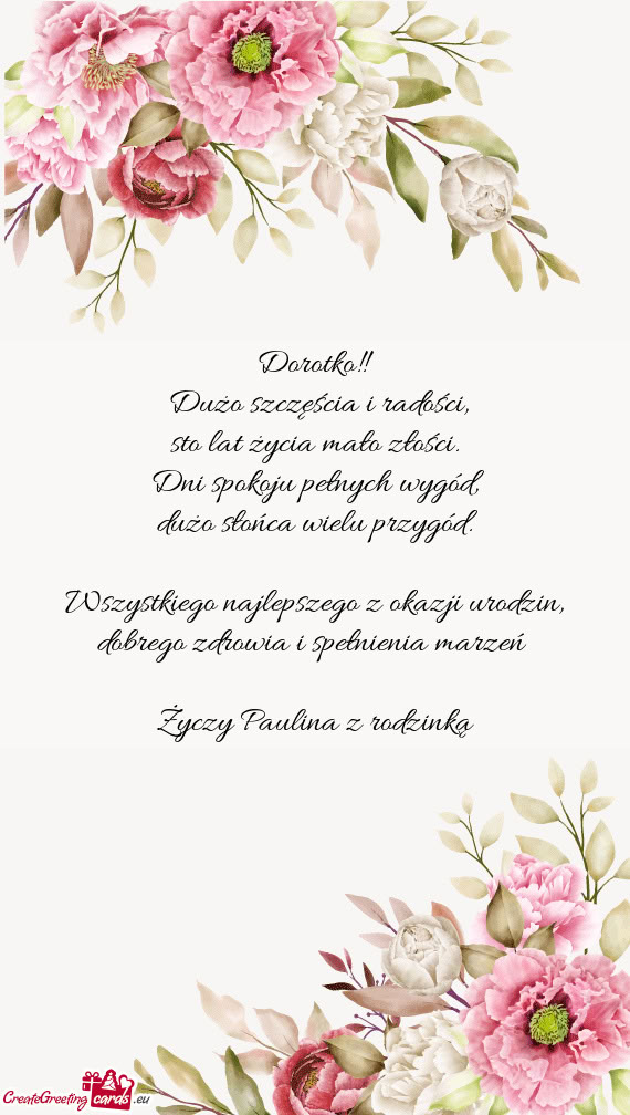 Dorotko!! Dużo szczęścia i radości