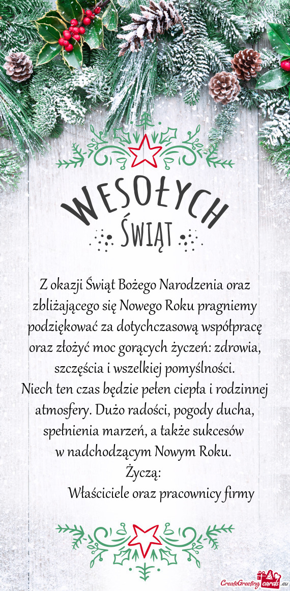 Dotychczasową współpracę oraz złożyć moc gorących życzeń: zdrowia, szczęścia i wszelkiej