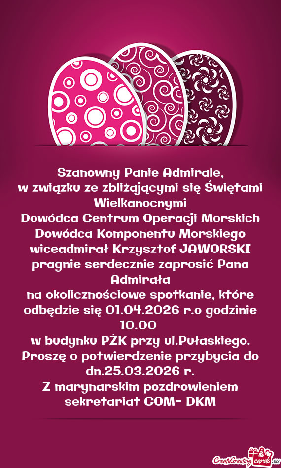 Dowódca Centrum Operacji Morskich