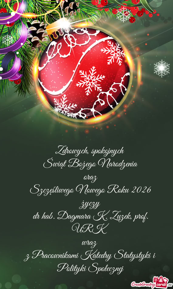 Dr hab. Dagmara K. Zuzek, prof. URK