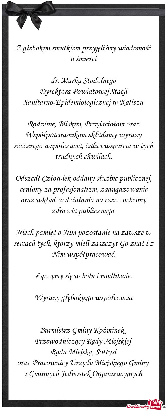 Dr. Marka Stodolnego