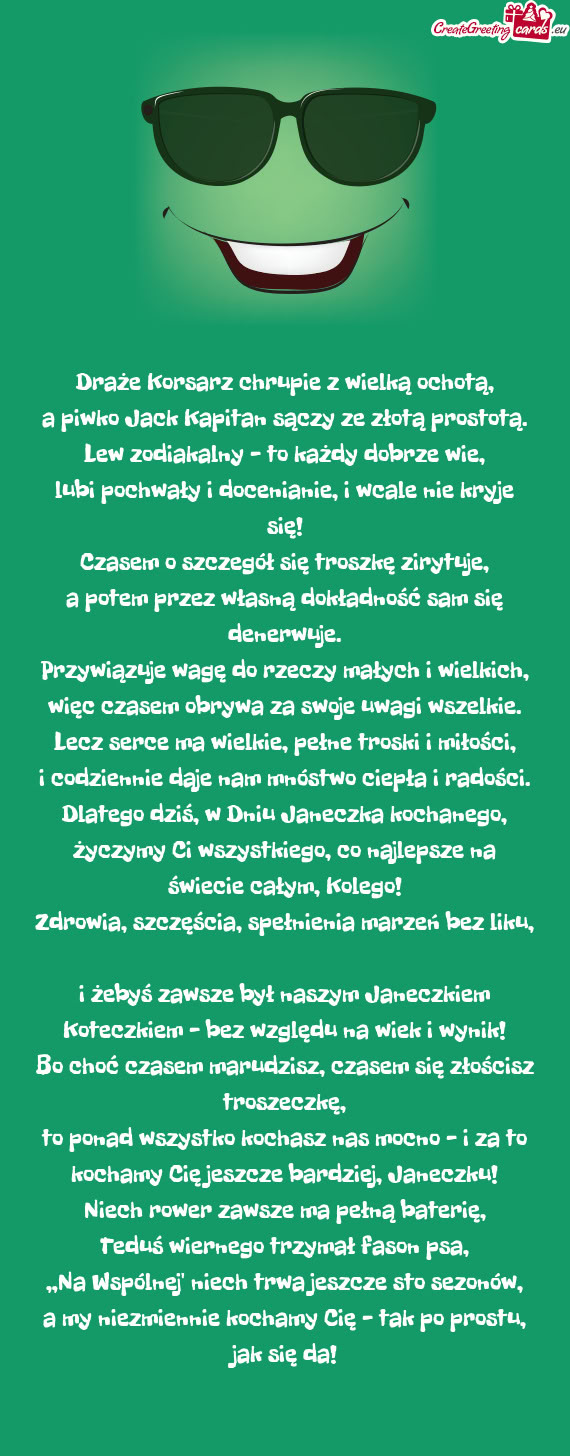 Draże Korsarz chrupie z wielką ochotą