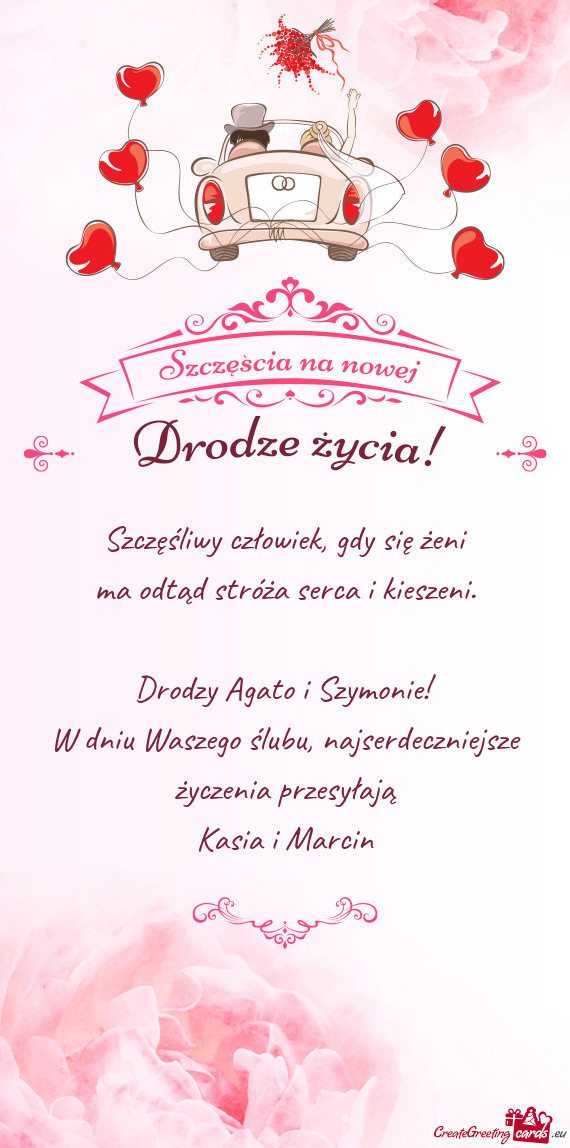 Drodzy Agato i Szymonie