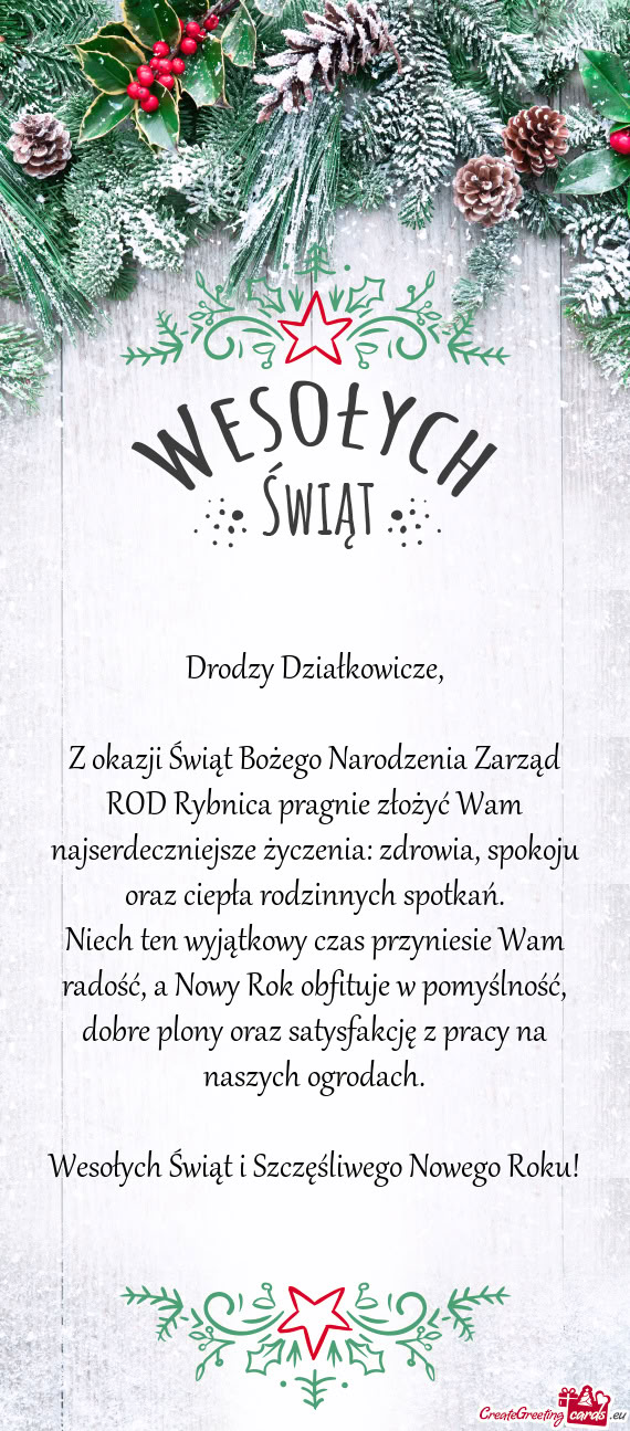 Drodzy Działkowicze