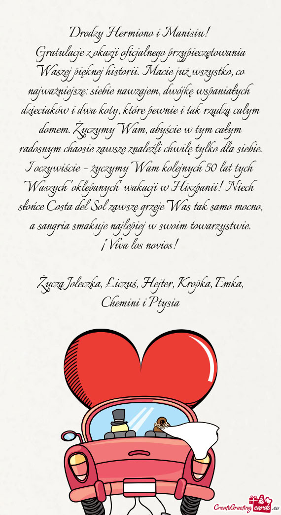 Drodzy Hermiono i Manisiu