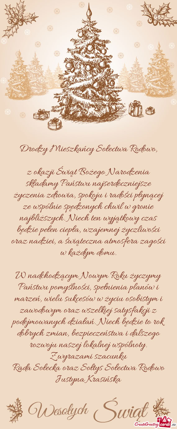 Drodzy Mieszkańcy Sołectwa Rodowo