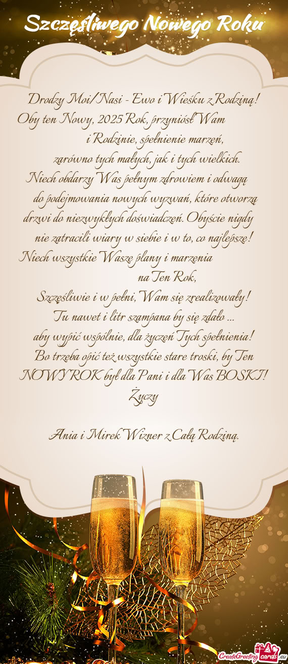 Drodzy Moi/Nasi - Ewo i Wieśku z Rodziną