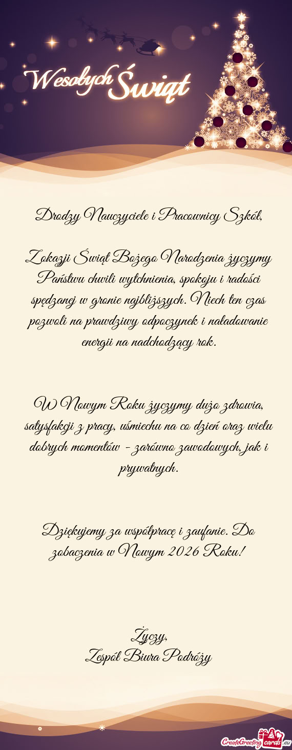 Drodzy Nauczyciele i Pracownicy Szkół