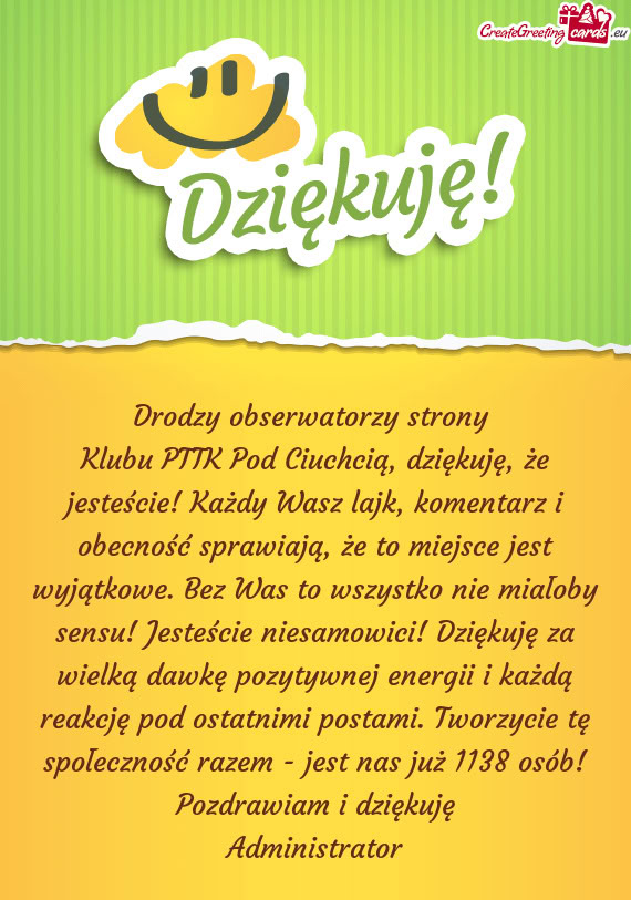 Drodzy obserwatorzy strony