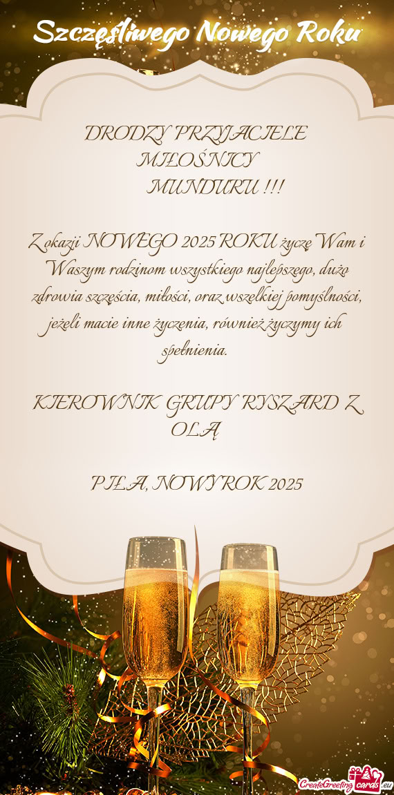 DRODZY PRZYJACIELE MIŁOŚNICY