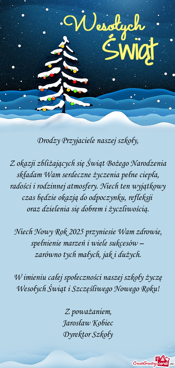 Drodzy Przyjaciele naszej szkoły