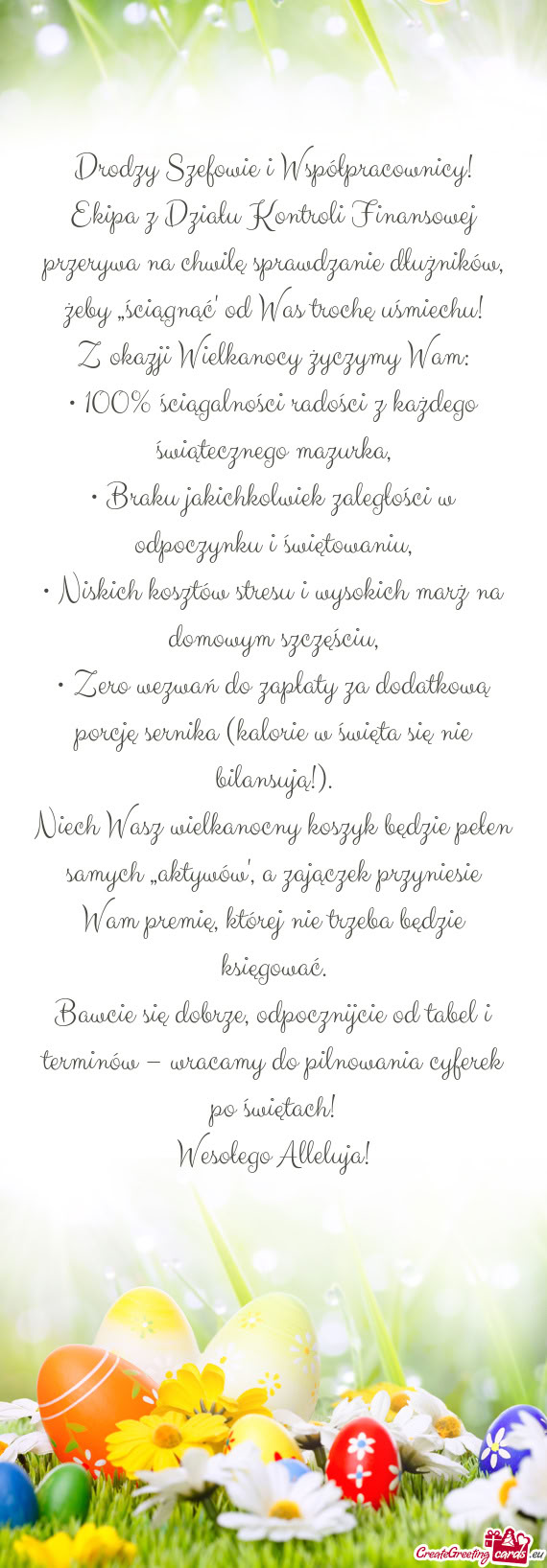 Drodzy Szefowie i Współpracownicy