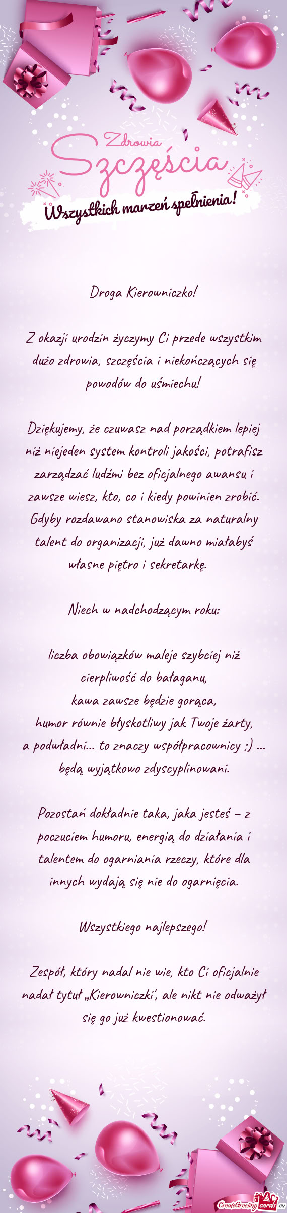 Droga Kierowniczko