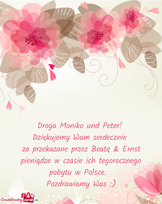 Droga Moniko und Peter