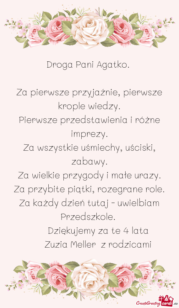 Droga Pani Agatko